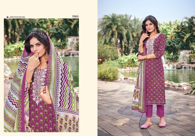 Chand Bibi By Shivang 7001-7008 Cotton Dress Material Catalog